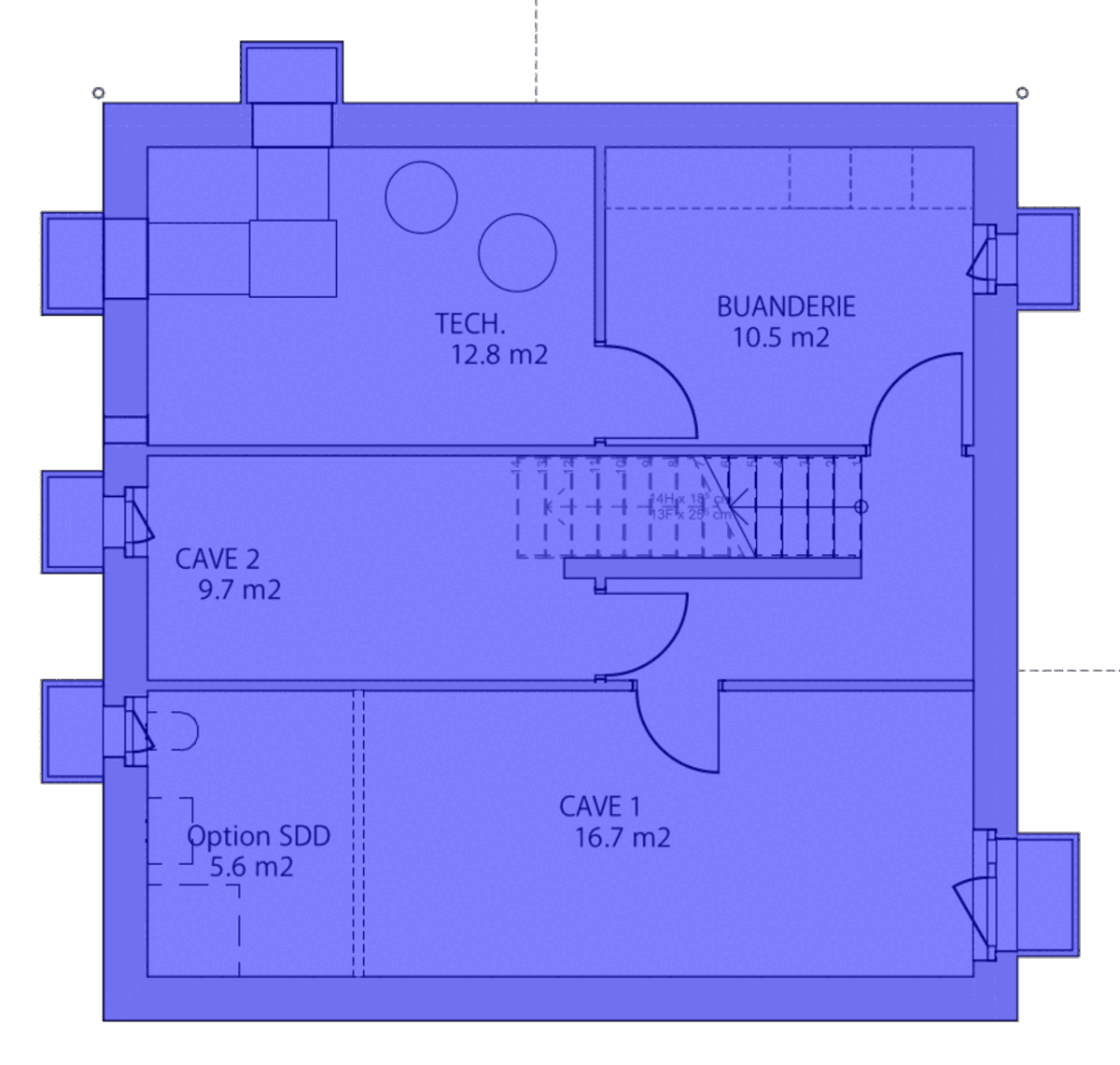 Villa A — Sous-sol